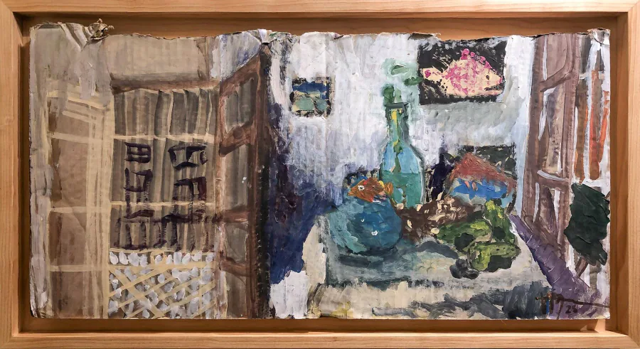 Luis Moya 74, obra original de Alejo "Parce" Orjuela; Acrílico sobre cartón · 73 x 40 x 4 cm · 2024, Anomalía Arte CDMX