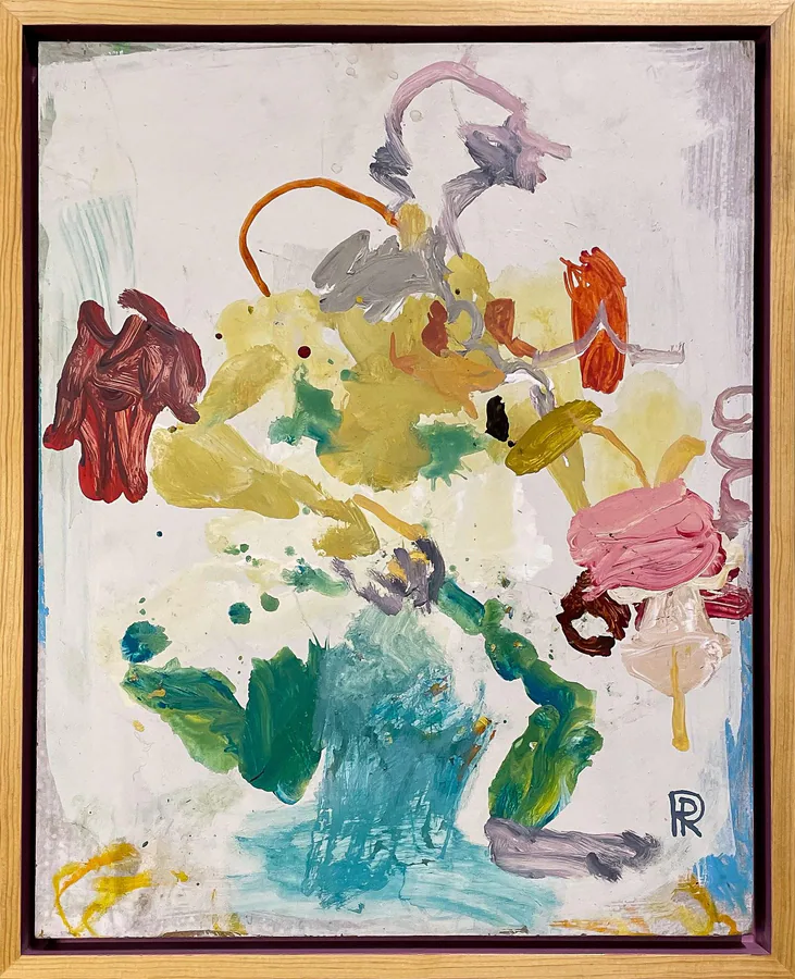 S/T, obra original de Ramón Peñaloza; Óleo sobre caja de madera · 45 x 55 x 4 cm · 2026, Anomalía Arte CDMX